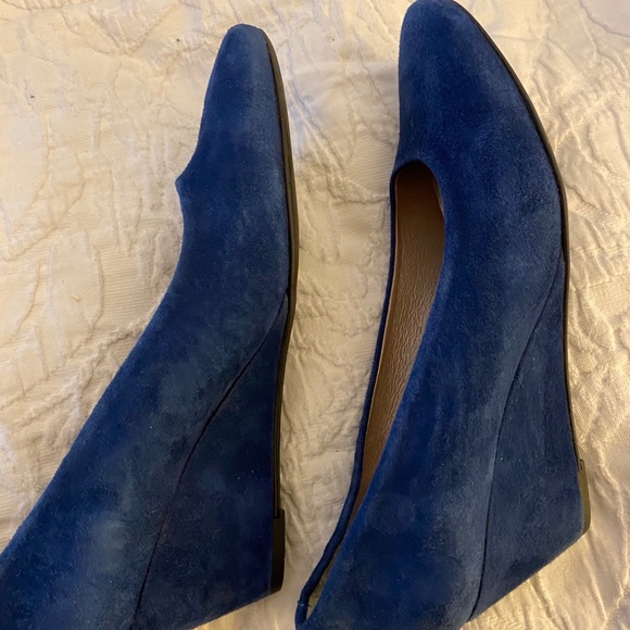 Blue suede wedges purchased in France. - Picture 8 of 8